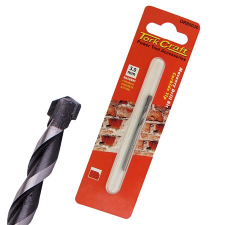 Tork Craft Drill Bit Masonry/Concrete  3.0mm - 1 Qty - Carded