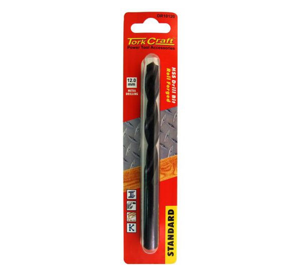 Tork Craft Drill Bit High Speed Steel Standard 12.0mm - 1 Qty - Carded