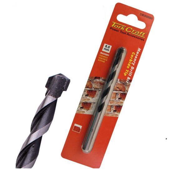 Tork Craft Drill Bit Masonry/Concrete  8.0mm - 1 Qty - Carded