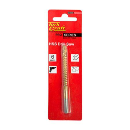 Tork Craft Drill Saw  6mm Tin Coated Carded
