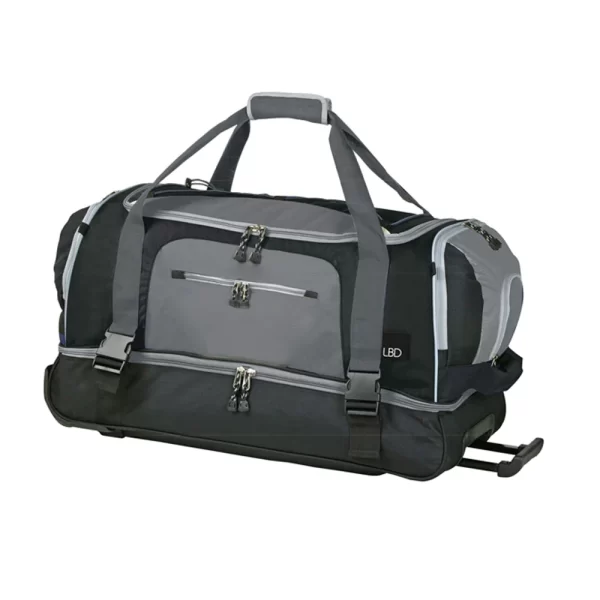 Eco Trolley Duffel Travel Bag- Black & Grey Wilson