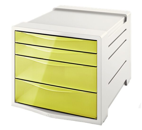 Esselte Paper Drawer Cabinet  - Yellow / Transparent