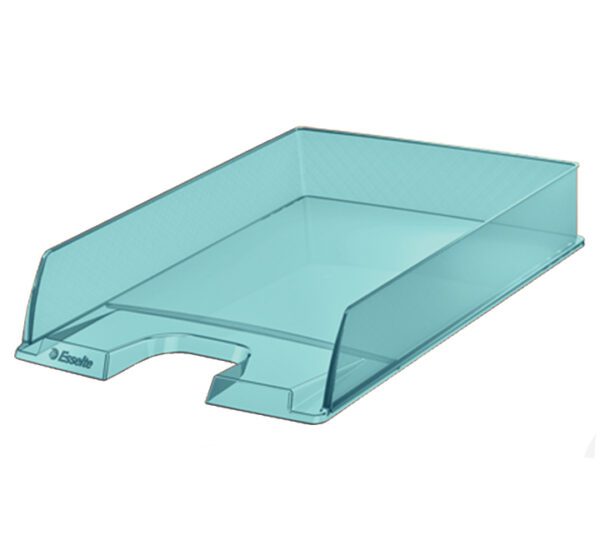 Esselte Letter Tray Colourice Blue Transparent Finish