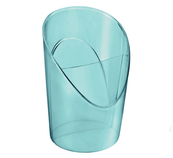 Esselte Pencil Pot Colourice Blue Transparent Finish 2