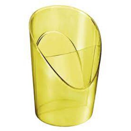 Esselte Pencil Pot Colourice Yellow Transparent Finish 2