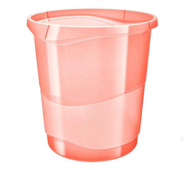 Esselte Waste Bin Colourice Apricot Transparent Finish