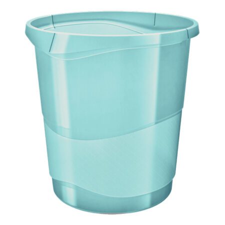 Esselte Waste Bin Colourice Blue Transparent Finish