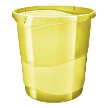 Esselte Waste Bin Colourice Yellow Transparent Finish