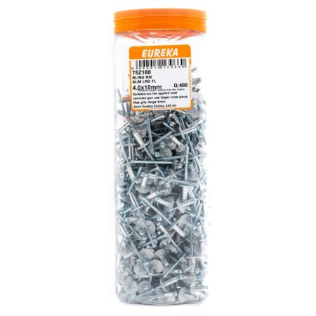 Eureka Blind  Rivet Alluminium Large Flange 4.0 x 10mm - 400 Qty