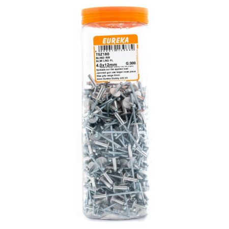 Eureka Blind  Rivet Alluminium Large Flange 4.0 x 12mm - 300 Qty