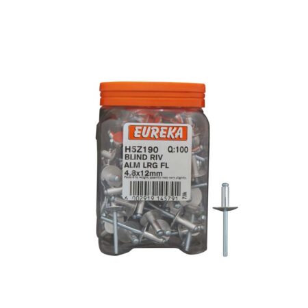 Eureka Blind  Rivet Alluminium Large Flange 4.8X12mm  - 100 Qty