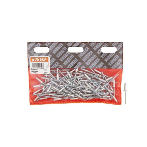 Eureka Blind  Rivet Alluminium Open 4.0X12mm  - 100 Qty