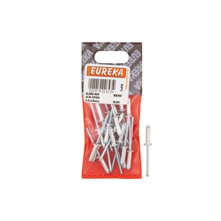 Eureka Blind  Rivet Alluminium Open 4.0X15mm  - 20 Qty