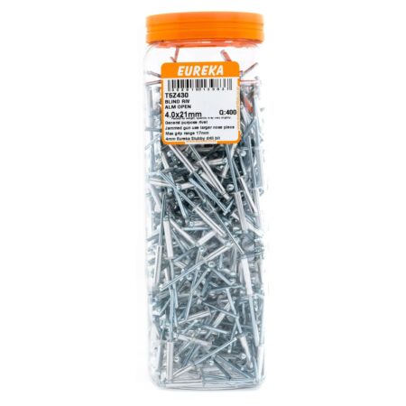 Eureka Blind  Rivet Alluminium Open 4.0X21mm  - 400 Qty