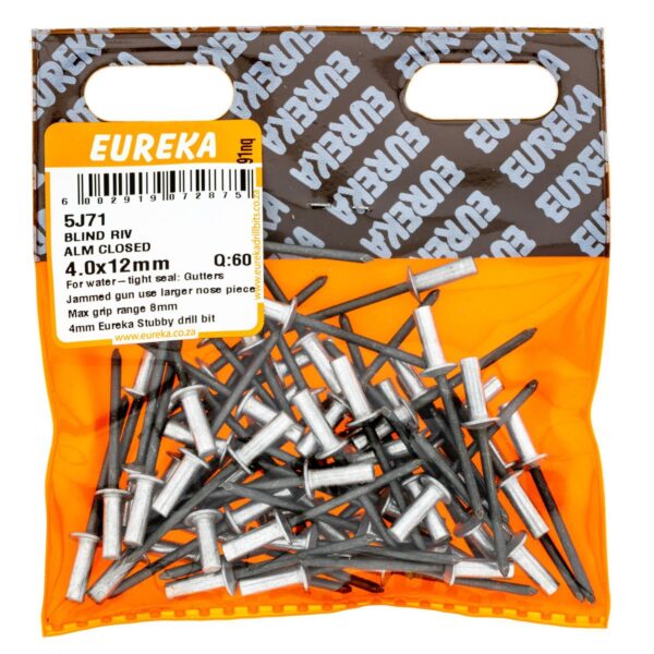 Eureka Blind Rivets Alm Closed 4.0X12mm - 60 Qty