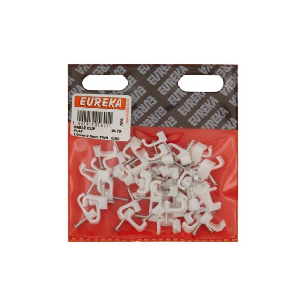 Eureka Cable Clip Flat 10mm-2.5mm Twnq:50