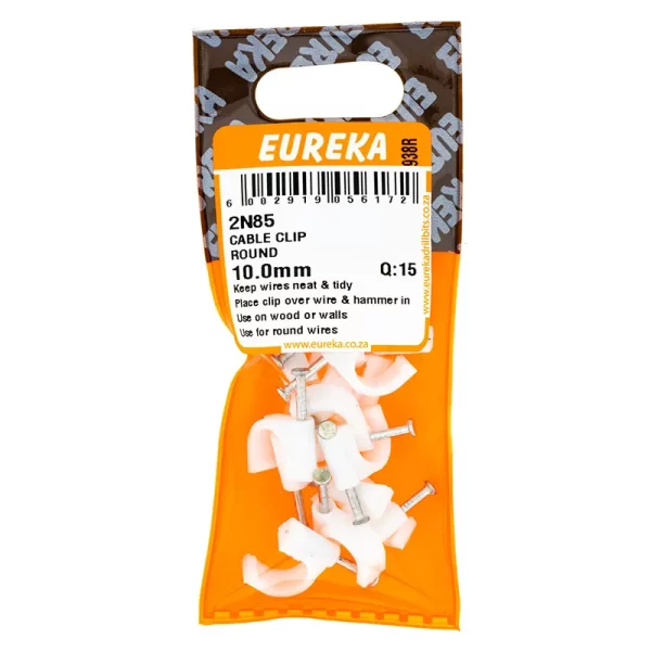 Eureka Cable Clip Round 10.0mm - 15 Qty
