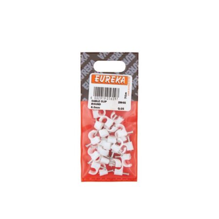 Eureka Cable Clip Round 6.0mm - 25 Qty