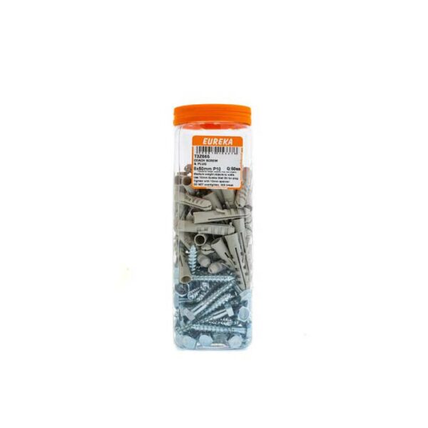 Eureka Coach Screw & Plug - 8  x  50mm - P10 - 50 Qty Each