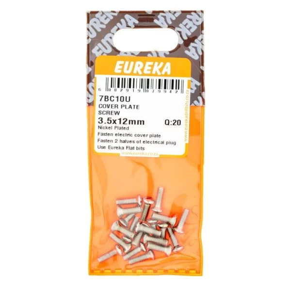 Eureka Cover Plate Screw - 3.5  x  12mm - 20 Qty