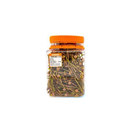 Eureka  Cut-Screw - Smooth Shank - Yellow Passivated - 5.0  x  60mm - 800 Qty
