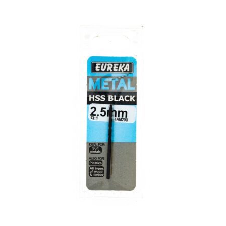 Eureka  Drill Bit  High Speed Steel Black 2.5mm  - 1 Qty