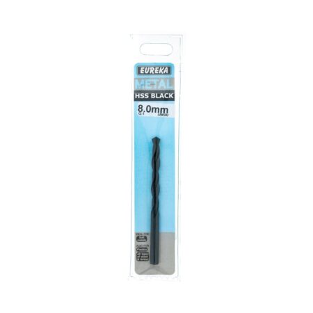 Eureka  Drill Bit  High Speed Steel Black 8.0mm  - 1 Qty