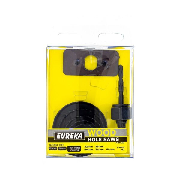 Eureka Drill Set Hole Saw Carbon 32-64mm - 5 Qty