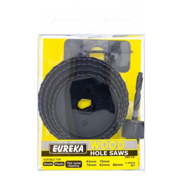 Eureka Drill Set Hole Saw Carbon 64-86mm - 5 Qty