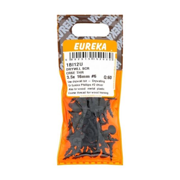 Eureka Drywll Screw -  Coarse Thread -  3.5  x  16mm #6- 600Qty
