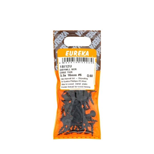 Eureka Drywll Screw -  Coarse Thread -  3.5  x  16mm #6- 60 Qty