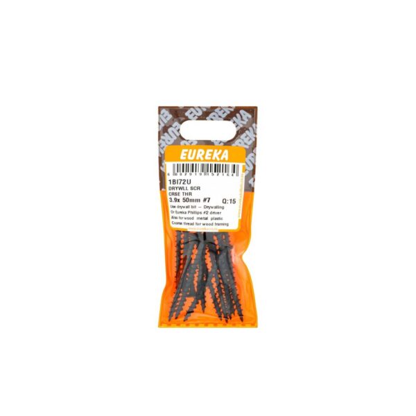 Eureka Drywll Screw -  Coarse Thread -  3.9  x  50mm #7- 15 Qty