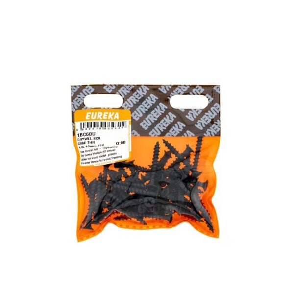 Eureka Drywll Screw -  Coarse Thread -  4.8  x  40mm #10 - 50 Qty