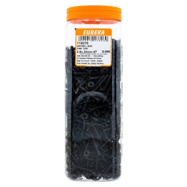 Eureka Drywll Screw - Fine Thread - 3.9  x  30mm #7- 800 Qty