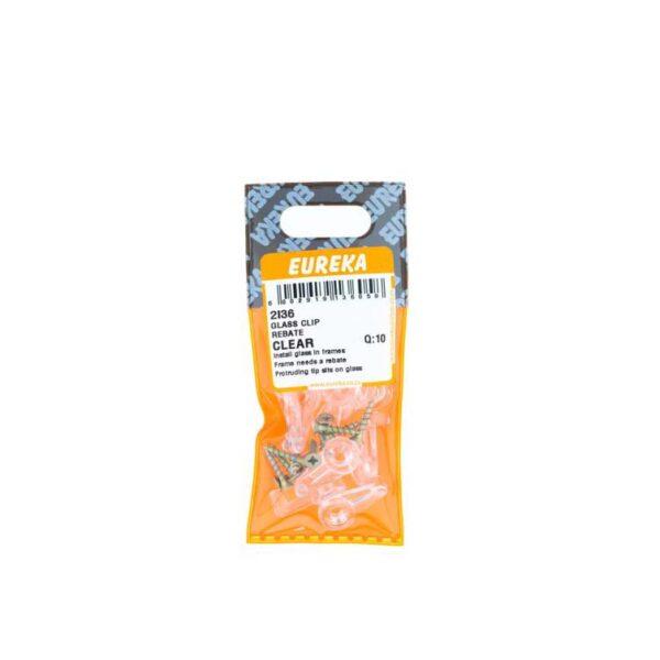 Eureka Glass Clip Rebate Clear - 10 Qty