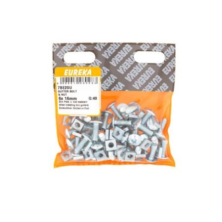 Eureka Gutter Bolt & Nut - 6  x  16mm - 40 Qty