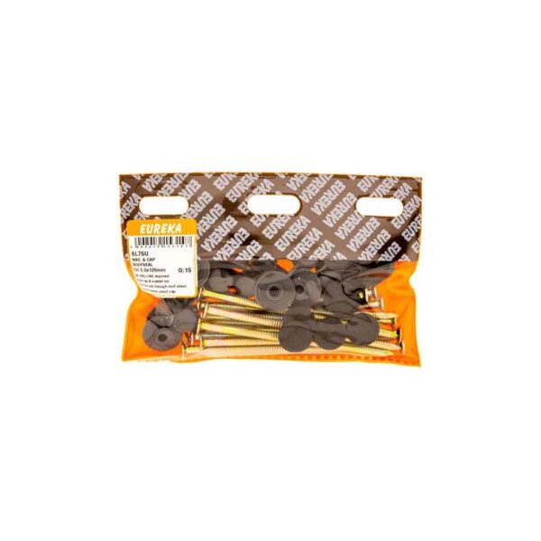 Eureka Nail & Cap Roofseal - Charcoal - 5.0 x 120mm - 1 Qty5
