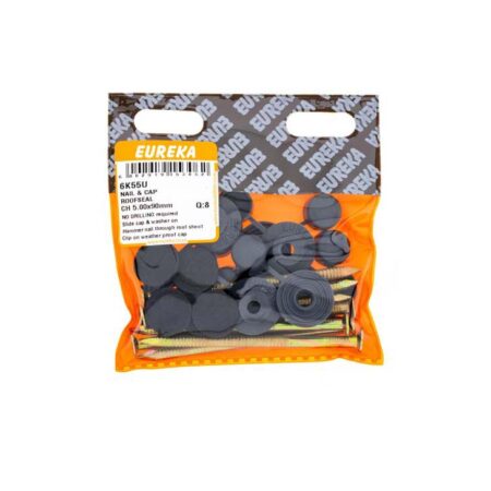 Eureka Nail & Cap Roofseal - Charcoal - 5.00 x 90mm - 8 Qty