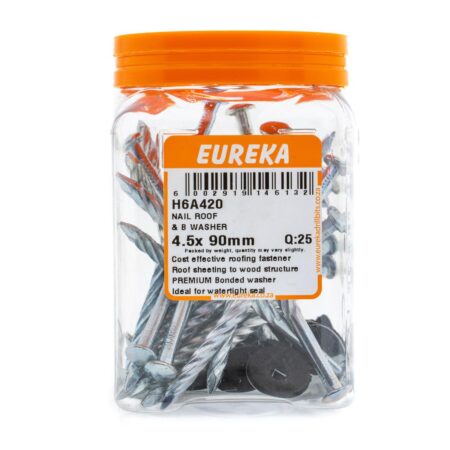 Eureka Nail Roof & B Washer - 5.0 x 90mm *- 25 Qty