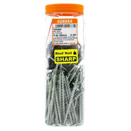 Eureka Nail Roof-  Sharp - 4.0 x 90mm - 100 Qty