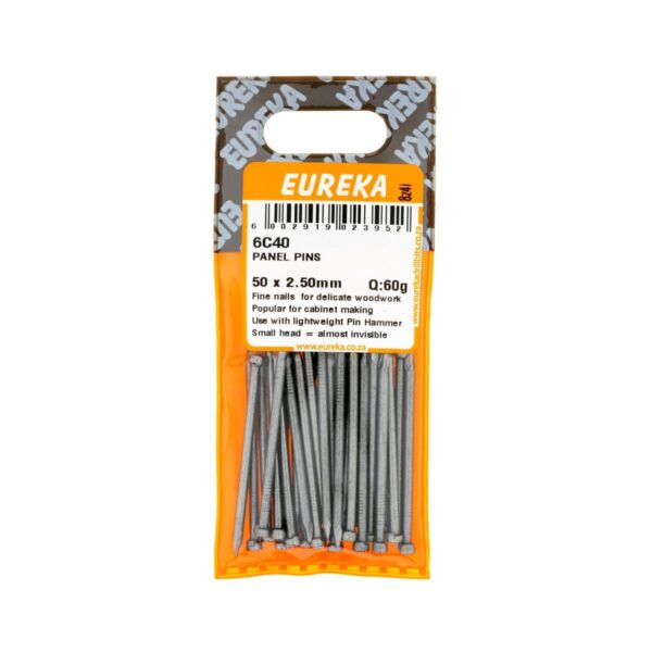 Eureka Panel Pins - 50  x 2.50mm  - 60gms
