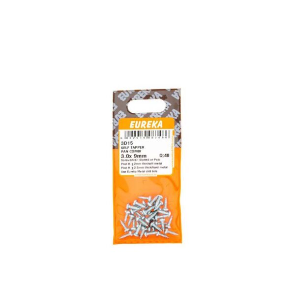 Eureka Self Tapper Pan Combination - 3.0 x 9mm  - 40 Qty