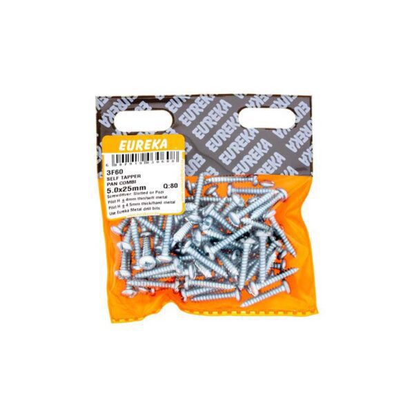 Eureka Self Tapper Pan Combination - 5.0 x 25mm  - 80 Qty