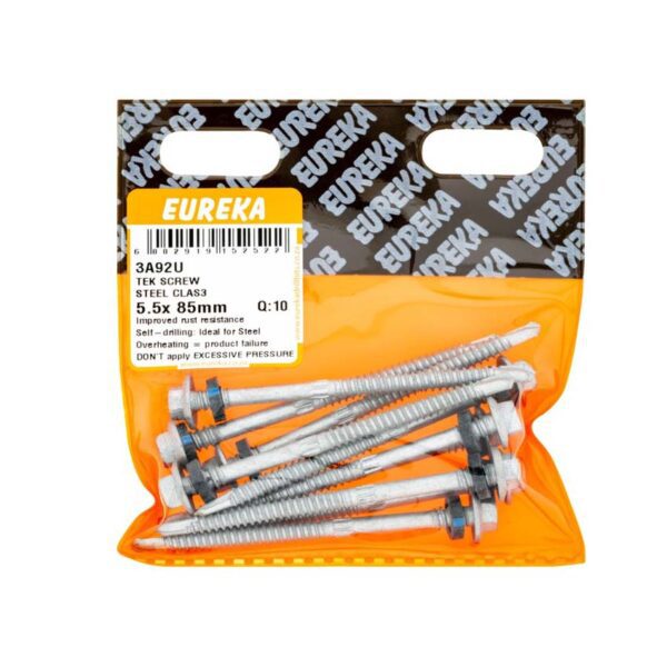Eureka Tek Screw Steel Clas - 4 5.5 x 85mm  - 10 Qty