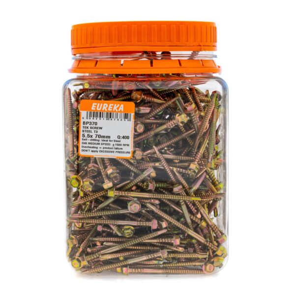 Eureka Tek Screw Steel - T3 - 5.5 x 70mm  - 400 Qty