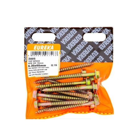 Eureka Top Speed - Hex  Head - 10mm - 6.35 x 65mm  - 15 Qty