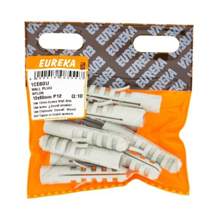 Eureka Wall Plug Nylon 12X60mm - P12 - 10 Qty