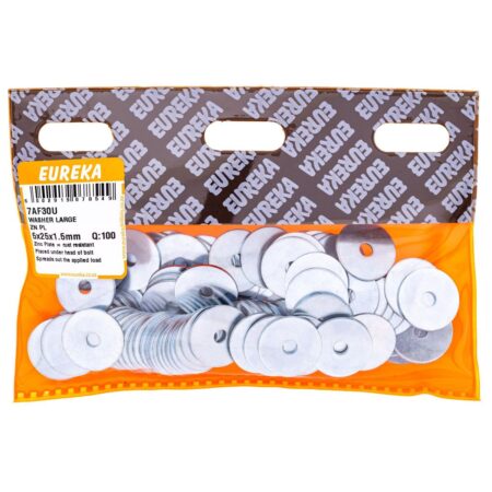 Eureka Washer - Large - Zinc Plated - 5 x 25 x 1.5mm - 100 Qty
