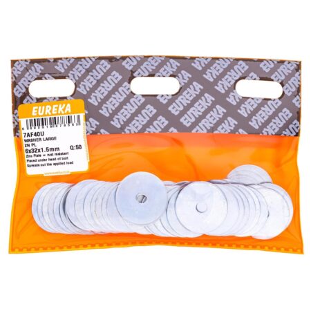 Eureka Washer - Large - Zinc Plated - 6 x 32 x 1.5mm - 50 Qty