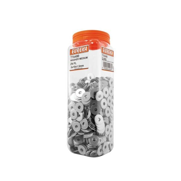Eureka Washer - Medium - Zinc Plated - 5 x 18 x 1.5mm - 900 Qty
